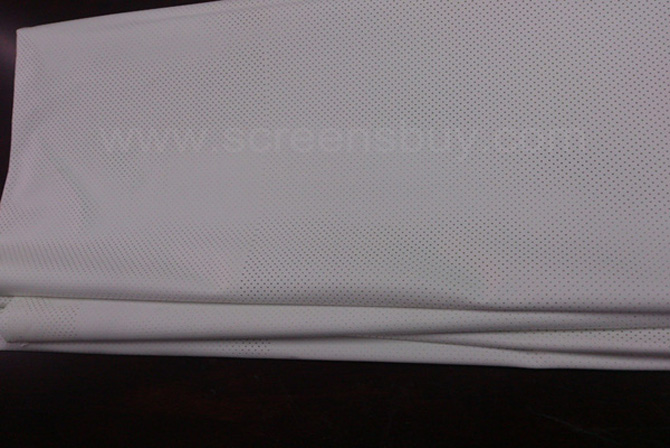 HX-2021 White White Perforated/Sound Screen Fabric/Surface