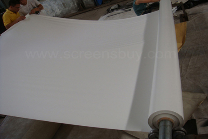 HX-2055 White White Soft Screen Fabric
