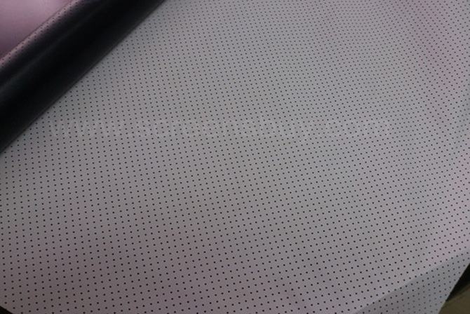 HX-2023 White Black Perforated/Sound Screen Fabric/Surface